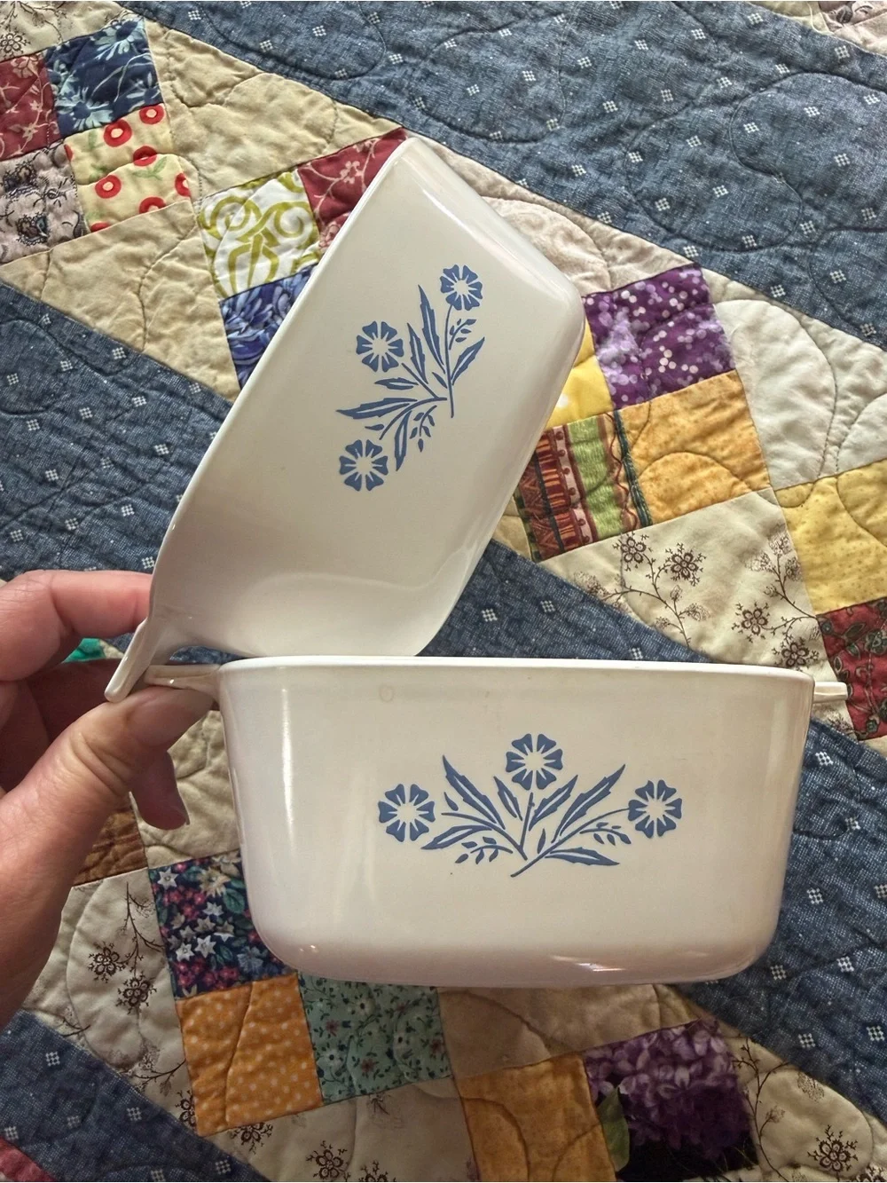 Vintage Corning Ware Blue Cornflower P-43-B Petite Pans 22 oz Set of 2